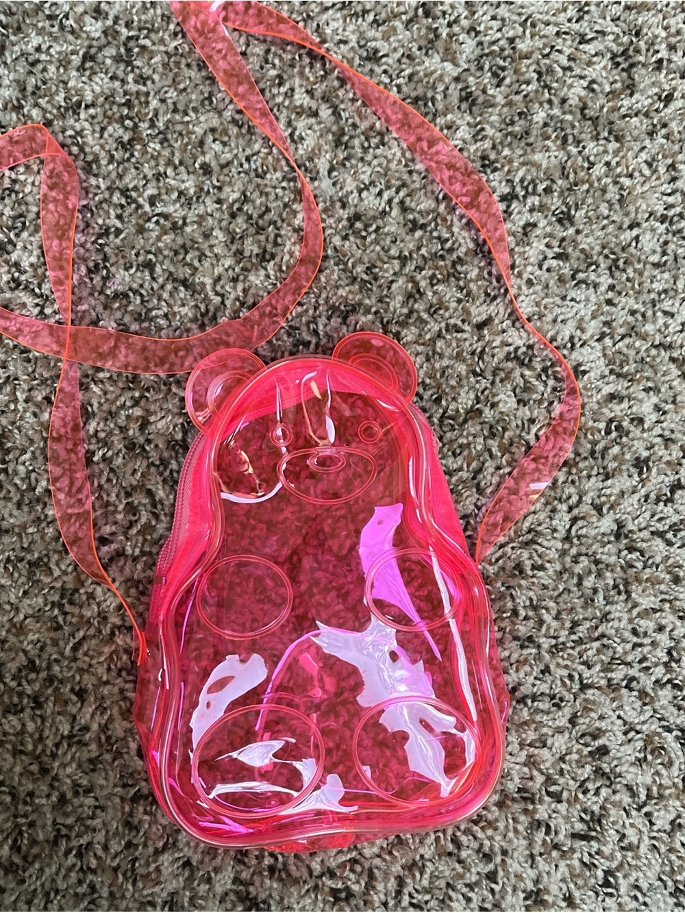 Target Pink Clear Bear Crossbody Bag